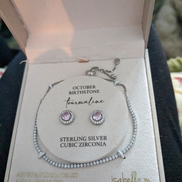 October birthstone earrings and bracelet - Picture 1 of 1